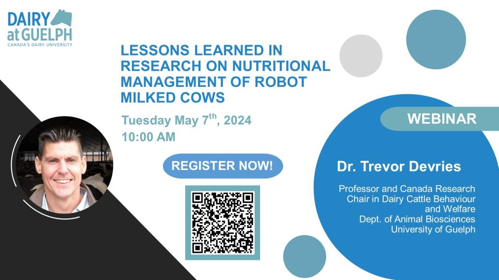 Dr. Trevor Devries webinar poster